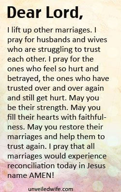 Prayer Of The Day – Trusting Your Husband Again --- Dear Heavenly ...