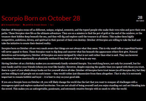 personality traits of scorpios born on october 28