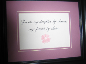 Framed quote about a daughter 8x10 - 
