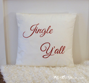 Jingle Y’all – Thrifty Pillow Makeover w/Chalk Paint