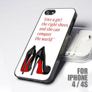 High Heels and Marilyn Monroe Quote design for iPhone 4 or 4s case