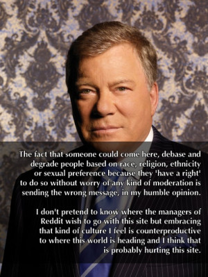 William Shatner hates Free Speech!