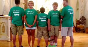 ... Easton is seated in the front wearing his Vacation Bible School shirt