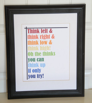 Dr. Seuss QUOTE - The thinks you can think - Print - 8x10 ...