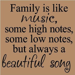 Wall Sayings Vinyl Lettering T014 Family Is Like Music, Some High ...