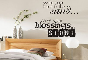 Write your hurts in the sand... wall art sticker quote living room ...
