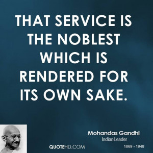 Mahatma Gandhi Quotes On Service