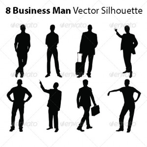 vector business people silhouette 3 vector