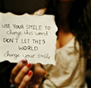 Remember to smile.