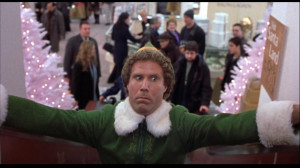 Elf Will Ferrell Santa Buddy elf escalator scared
