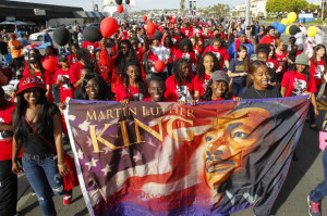 ... march in the Martin Luther King Jr. parade along the embarcadero