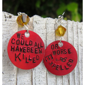 Harry Potter Quote - Killed or worse ... Expelled - Hand Stamped ...