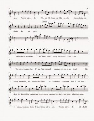 Uma Thurman - Sheet Music