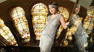 Alice McDonald in Sydney's QVB wearing a 1920's style dress and ...