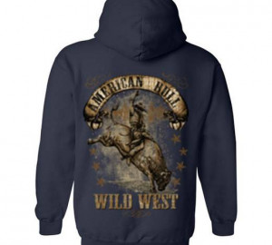 Details about American Bull Wild West Bull Riding Rider Rodeo Hoodie ...