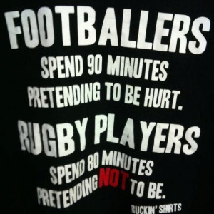 ... pretending to be hurt rugby players spend 80 minutes pretending not to