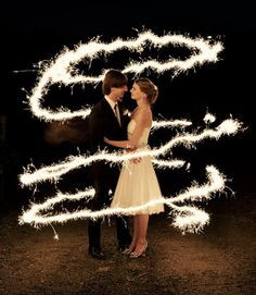 Amazing sparkler shot! {Photo by Josh Goodman via Project Wedding ...