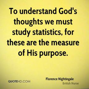 To understand God's thoughts we must study statistics, for these are ...