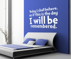 Dr.Seuss Wall Decal I will be remembered Inspirational Wall Quote Wall ...