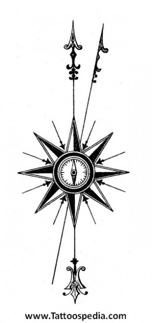 Tattoo Compass Rose Clip Art