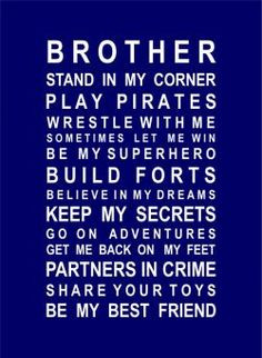 CHILDREN :: Baby Gifts :: Bedroom Decoration :: Brother Poster - Gift ...