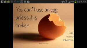 An egg cannot fulfill its destiny, to give life or to feed another ...