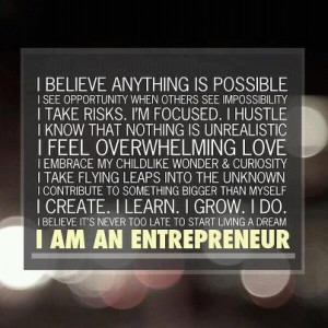 am an entrepreneur!