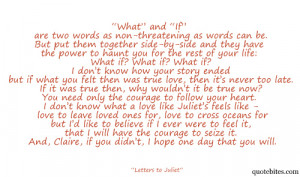 ever want that moment to end letters to juliet