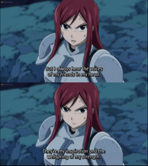 Erza Scarlet, also called Titania, from the anime/manga Fairy Tail. A ...