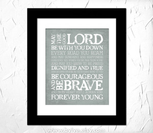 ... - Forever Young Lyrics. Inspirational Quote. Subway Art. Unframed