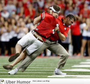 During the Ohio State football game, someone ran out onto the field ...