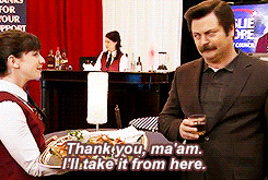 mygif parks and recreation q Ron Swanson nick offerman