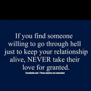 Don't be taken for granted