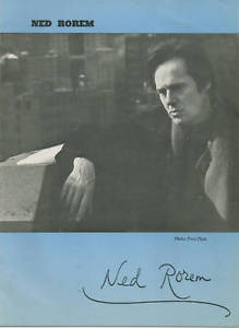 Catalogue of works by Ned Rorem circa 1960s