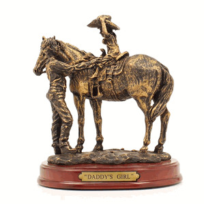 Western Moments Daddy's Girl Mini Statue
