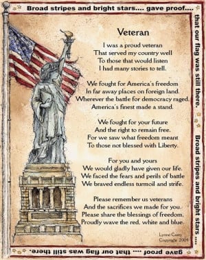 Veteran A poem by Lynne Carey Thank you to all our veterans!!! Quotes ...