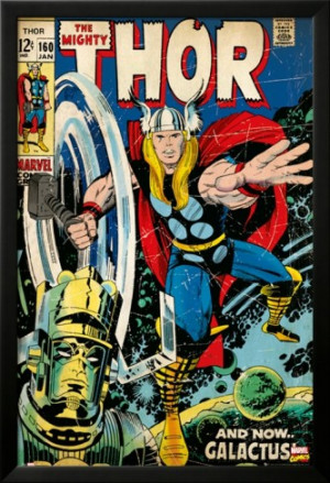 The Mighty Thor Marvel Gelamineerd ingelijste poster
