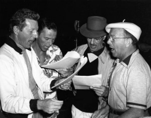 Danny Kaye, Frank Sinatra, Groucho Marx, and George Burns