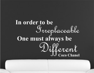 ... QUOTE DIFFERENT WALL STICKER - VINYL DECAL - 3 SIZES - 17 COLOURS