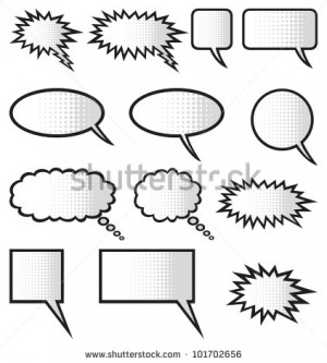 speech bubbles (comic speech bubbles) - stock photo