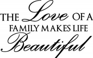 .com: The love of a family makes life beautiful wall art wall sayings ...