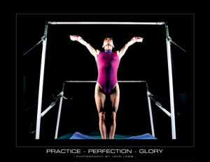 Womens Gymnastics Practice-Perfection-Glory (Uneven Bars) Motivational ...