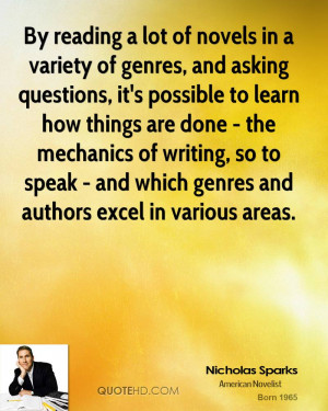 ... , so to speak - and which genres and authors excel in various areas