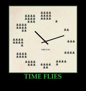 TIME FLIES-FUNNY PICTURE-CLOCK