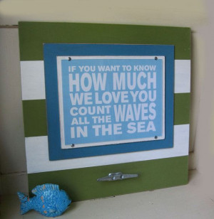 BIG 24X24 Nursery Green and Turquoise Beach by ProjectCottage, $125.00