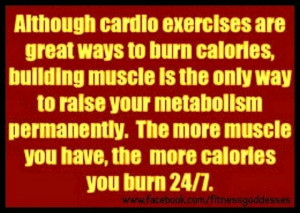 Muscle burns calories