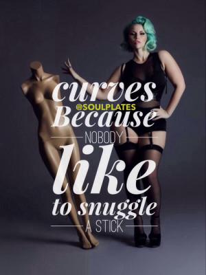 ... for this image include: curves, positive, quotes, sayings and snuggle