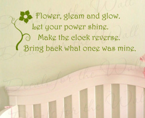 Tangled Rapunzel Flower Gleam Wall Decal Quote