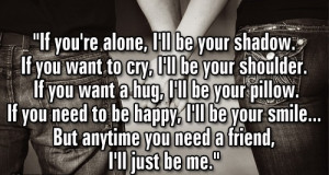 If you’re alone...