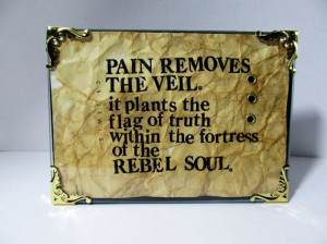 ... Handmade 5x7 Framed Typography Collage Rebel Soul - C.S. Lewis Quote